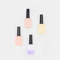10ml en vrac OEM ODM carré personnalisé Nail Art couche de finition vide Uv Gel polonais bouteille en verre conteneur avec brosse
