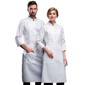 Heren Lange Mouwen Herfst Winter Professionele <span class=keywords><strong>Chef</strong></span>-Koksjas Hotel <span class=keywords><strong>Chef</strong></span>-Uniform Voor Fine Dining Restaurant Keuken Voor Uniformen - Product Image 5