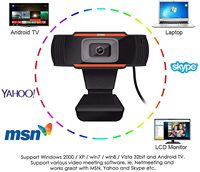 Kamera Web Webcam 1080P, Sudut Lebar Full HD 1080P 60Fps Komputer Kamera Webcam dengan MIC