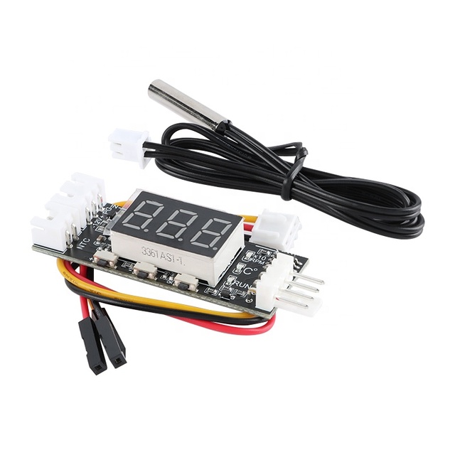 DC 12V 4 Wire PWM Fan Temperature Control Governor Temperature Speed Digital Display Support 3A Fan on Off Control Module