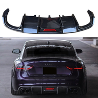 Diffuseur de pare-chocs arrière en fibre de carbone pour Audi A5/S5 B8.5, lèvre de spoiler sport, kit carrosserie 2012-2016, pièces de style extérieur automobile