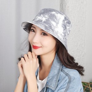 Tie Dye Reversible Bucket Hat Wide Brim Sun Protection Spring Summer Unisex Canvas Fisherman Hat - Product Image 1