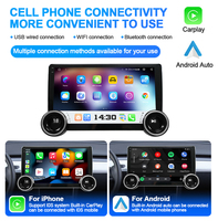 Autoradio Android 10,1 pouces avec deux boutons rotatifs et CarPlay 4+64G, fonction panoramique 360°