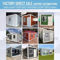 Maison conteneur préfabriquée modulaire en acier de 20 pieds et 40 pieds, portable, pour habitation résidentielle, camping, bureau, hôtel