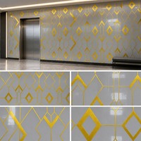 Panneau mural en PVC marbré écologique avec revêtement UV, design moderne, imperméable, léger, haute brillance, usage commercial