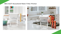 Zero Water Filter Pitcher 3.5L Alkaline Plastik Arab untuk Rumah Tangga Mewah Penggunaan di Rumah dengan Resin Penukar Ion Tinggi dan Karbon Aktif