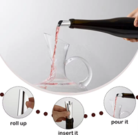 Bec verseur à vin en argent personnalisé Accessoires en argent Verseurs à vin avec arrêt de chute de papier d'aluminium Mini gouttes de vin