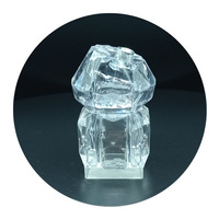 Composant de talon de chaussure transparent à motif géométrique ajouré, décoratif, 5,9 cm, en ABS/PC électroplaqué, durable, pour l'augmentation de la hauteur