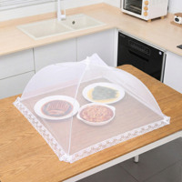 Grande tente de protection alimentaire en maille, parapluie pliable, filet anti-insectes pour pique-niques et fêtes en extérieur, réutilisable, lavable, anti-mouches