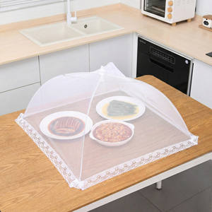 Cubierta de malla grande para alimentos, tipo carpa, <span class=keywords><strong>paraguas</strong></span>, plegable, <span class=keywords><strong>con</strong></span> red protectora para exteriores, picnics, fiestas, reutilizable, lavable, antimosquitos - Product Image 3