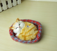 Animal en peluche chats jouets en peluche réel peluche avec son jouet enfants fille cadeau d'anniversaire pour enfants belle poupée de Simulation