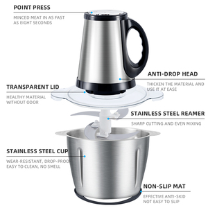 <span class=keywords><strong>Hachoir</strong></span> Électrique Professionnel en Acier Inoxydable Hebei pour <span class=keywords><strong>Viande</strong></span> et Légumes, Robot Culinaire de Cuisine 2L 3L 5L - Product Image 5