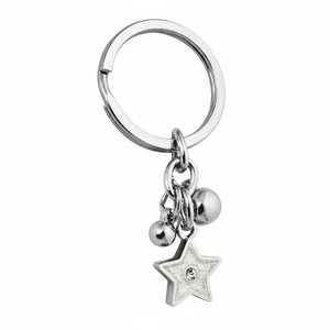 Portachiavi Cromato a Forma di Stella, Accessorio Premium per Chiavi Auto - Product Image 2