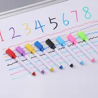 Kleurrijke Zwarte School Klaslokaal Whiteboard Pen Droog White Board Markers Ingebouwde Gum Student Kinderen Tekening Pen