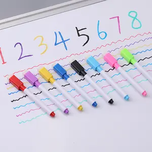 रंगीन काले स्कूल कक्षा व्हाइटबोर्ड कलम सूखी सफेद बोर्ड मार्करों रबड़ छात्र बच्चों के ड्राइंग कलम में निर्मित