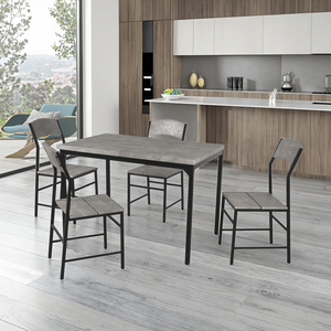 Hot Sale Modern <strong>MDF</strong> <strong>Dining</strong> Room Set New Design Grey <strong>Table</strong> and 4 Chairs - Product Image 2