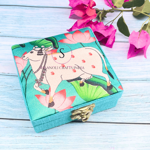 Ấn Độ Handmade Truyền Thống Pichwai <span class=keywords><strong>In</strong></span> Đồ Trang Sức Organizer Handmade Ấn Độ Hộp Quà Tặng Cho Ấn Độ Ủng hộ Đám Cưới Hộp Đồ Trang Sức - Product Image 5