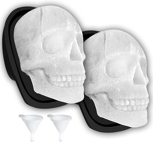 Molde de Silicona 3D Gigante Negro con Forma de Calavera para Cubitos de Hielo, Ideal para Whisky y Bebidas, Original para Halloween - Product Image 1