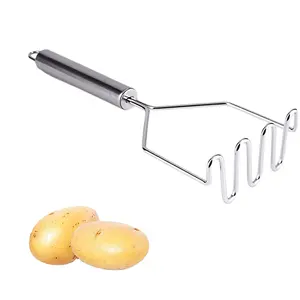 China Supplier Kitchen Gadget Promotion Cheap Stainless Steel Potato Masher for Cooking Utensils