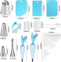 Ensemble professionnel de douilles russes sans soudure en acier inoxydable 304 de qualité alimentaire, vente en gros, écologique, sans BPA, 57 pièces, pour pâtisserie