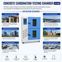 Chambre d'essai automatique de carbonatation du béton, contrôle de la concentration en CO2, de l'humidité et de la température, boîte de durabilité accélérée ASTM