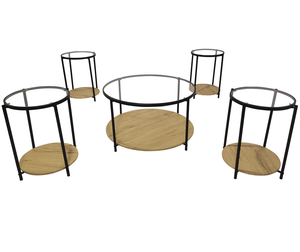 YUKAI Modern Design CT-117-S <strong>Coffee</strong> <strong>Table</strong> Set 1+4 <strong>Yellow</strong> Metal Board Simple Living Room Furniture Small Tea <strong>Table</strong> - Product Image 4