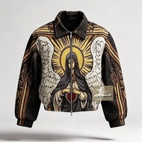 Veste bomber pour femme, style streetwear artistique, personnalisée, en tapisserie tissée