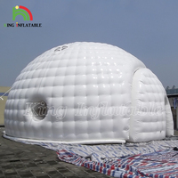Grande Tente Igloo Blanche Forme Ronde Publicité Extérieure Événements Salons Abri Dôme Gonflable Chapiteau Maison