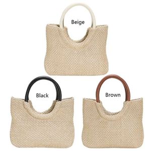 Bolsos Paja Gigante Pedro Palopa Marcie Marrón Barril Botega México Casete De Mano Bolsa Corazón Pequeño Haya - Product Image 3