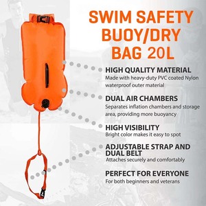 Commercio all'ingrosso PVC gonfiabile all'aperto di galleggiamento di sicurezza nuoto gonfiabile boa impermeabile borsa asciutta per nuotatori in acque libere - Product Image 6