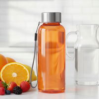 Bouteille d'eau en plastique transparente avec sangle pour enfants