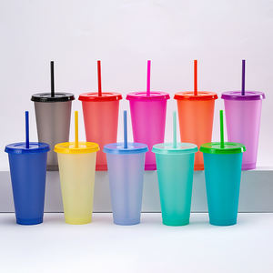 Eton 2026 Nuevo Venta al por Mayor 22 ° Vasos Reutilizables C PP que Cambian de Color, 16/22/24 oz, con Pajita y Tapa de Corazón Rosa - Product Image 1