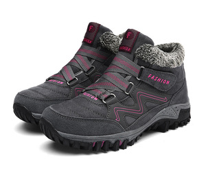 Chaussures d'hiver en coton pour femmes âgées, bottes de neige antidérapantes doublées de polaire, semelle souple, chaussures de marche pour maman, vente en gros - Product Image 5