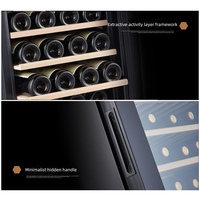 Réfrigérateur à vin 28 bouteilles, température constante, contrôle électronique, haute qualité, porte en verre isolée, écologique
