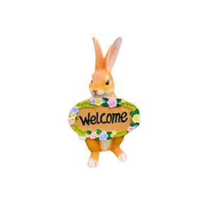 Ornement sculpté artistique en résine époxy, motif lapin mignon, pour décoration de jardin et de cour, artisanat transfrontalier - Product Image 5