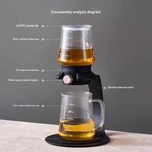 Cafetera y Tetera Moderna de Vidrio Borosilicato, para Preparación en Caliente y en Frío, para Cafeterías y Salones de Té, Diseño Portátil para Regalo, BEILAIFEI - Product Image 2