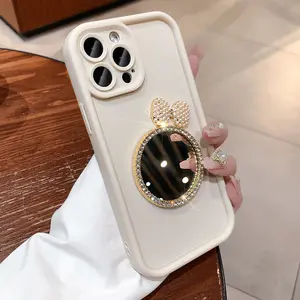 镜子化妆手机外壳后盖适用于IPhone 12 pro max xr xs max 11 pro max手机配件