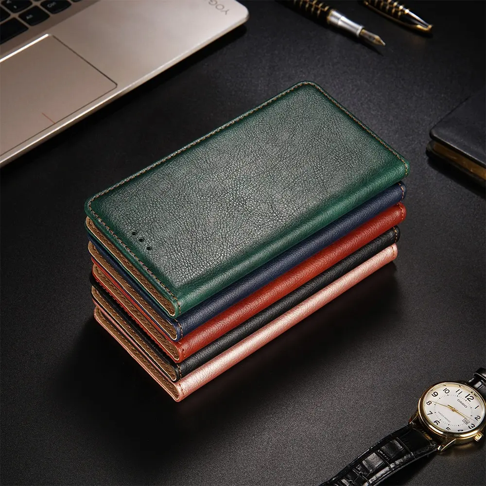 Fall proof Ultra Slim Book Cover Wallet With Cards Holder Luxury Leather Case for Sharp Sense 3 4 Plus Phone Cover