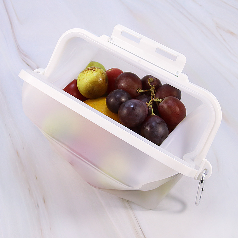 Sacs de conservation alimentaires pliables en silicone