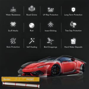 غلاف فيلمي لاصق لتغيير لون الهيكل الخارجي للسيارات، ملصق حماية للمركبات من فينيل PPF TPH TPU، أسود مطفي - Product Image 6