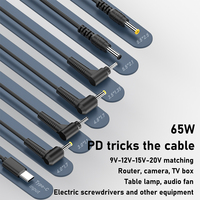 Cable de Alimentación USB-C a DC 5V-20V de 1.5m, Nuevo, para Monitor de Portátil y Cámara de Seguridad
