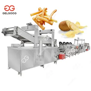 Potato Crisp Production Line Potato Chips Making Machine Guangzhou Natural 500キログラム/時間Snack Food Factory Fruit Processing Plant