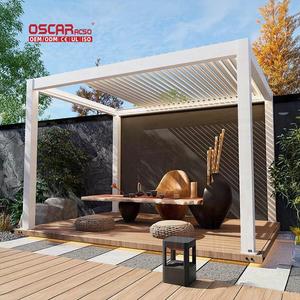 Pérgola Bioclimática de Aluminio con Puerta <span class=keywords><strong>Corredera</strong></span>, para Jardín, Patio, Terraza, Ecológica, Retráctil - Product Image 1