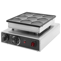 Machine à gaufres Dorayaki XingYuan 900W, électrique, antiadhésive, 9 trous, mini-machine à crêpes hollandaises, machine à muffins