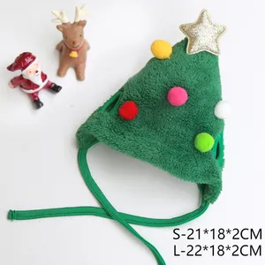 메리 크리스마스 애완 동물 크리스마스 칼라 삼키기 수건과 모자