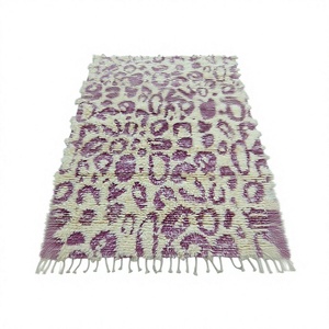 Abstract Pattern New Zealand Wool Handmade Moraccan Bohemian Area <b>Rug</b> Rectangle <b>Thick</b> High <b>Pile</b> Jute Backing Living Room Use - Product Image 1