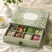 Boîte cadeau en papier de luxe avec plateau de séparation pour chocolats, pour emballage alimentaire haut de gamme, ensemble de boîtes cadeaux