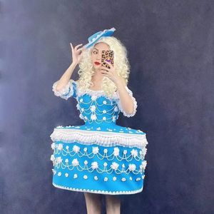 Novance-vestido <span class=keywords><strong>de</strong></span> talla grande para mujer, traje <span class=keywords><strong>de</strong></span> Cosplay elegante con perlas azules y cuentas florales para <span class=keywords><strong>carnaval</strong></span>, nuevo modelo Y2042 - Product Image 2