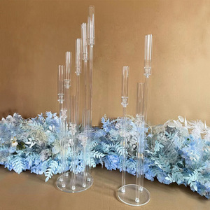 Decorazione di nozze popolare <span class=keywords><strong>vetro</strong></span> specchio centrotavola portacandele all'ingrosso di cristallo pilastro supporto di <span class=keywords><strong>vetro</strong></span> e candela - Product Image 2