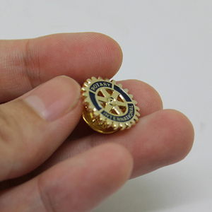Wholesale Metal Round Design Logo Custom Soft Hard Lapel Enamel Silver Gold Brooch <b>Badge</b> Rotary Club Rotary International <b>Pin</b> - Product Image 2